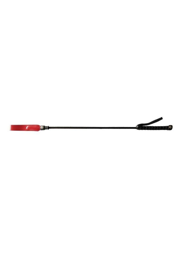 Rouge Fifty Times Hotter Long Riding Crop Slim Tip 24in - Red