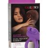 Silicone Rechargeable Dual Rockin Rabbit Multi Speed Cockring Waterproof - Purple