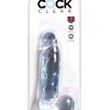 King Cock Dildo with Balls 7in - Clear