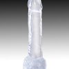 King Cock Dildo with Balls 7in - Clear