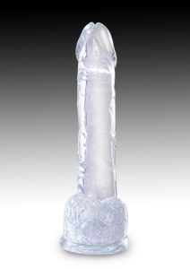 King Cock Dildo with Balls 7in - Clear