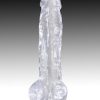 King Cock Dildo with Balls 8in - Clear