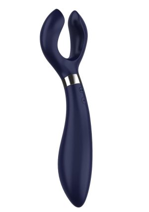 Satisfyer Endless Fun Silicone Magnetic USB Recharge Multifunctional Vibrator Waterproof Blue