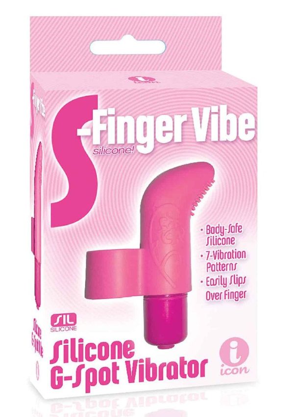 The 9`s - S-Finger Silicone G-Spot Vibrator - Pink