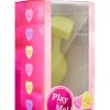 Play with Me Naughty Candy Heart Spank Me Silicone Butt Plug - Yellow