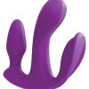 3Some Total Ecstasy Silicone Rechargeable Vibrator with Remote Control -  Purple