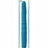 Colours Double Pleasures Silicone Double Dildo 12in - Blue