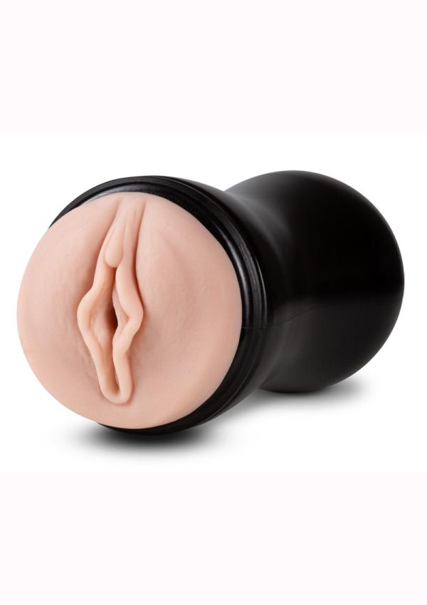 M for Men Soft and Wet Self Lubricating Masturbator Cup Ridge/Orb - Pussy - Vanilla