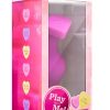 Play with Me Naughty Candy Heart Be Mine Silicone Butt Plug - Pink