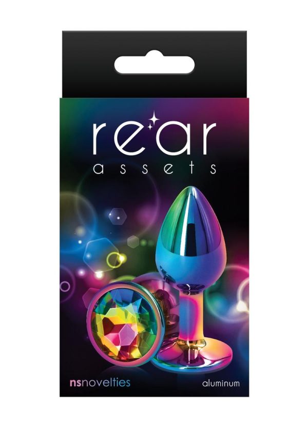 Rear Assets Multicolor Anal Plug - Small - Rainbow