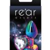 Rear Assets Multicolor Heart Anal Plug - Small - Clear