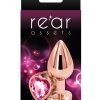 Rear Assets Rose Gold Heart Anal Plug - Medium - Pink