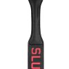Ouch! Leather Paddle Slut - Black