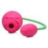 Inmi Bloomgasm Rose Duet 15x Silicone Rechargeable Vibrating and Sucking Clit Stimulator - Pink