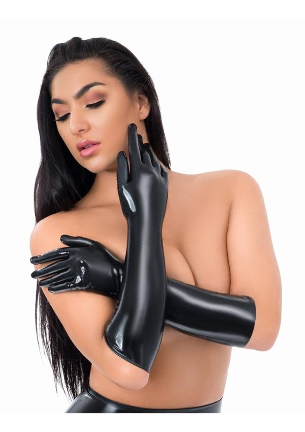 ME YOU US Latex Full Length Gloves - Small - Black