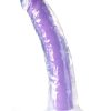 Neo Elite Glow In The Dark Light Silicone Dual Dense Dildo 7in - Neon Purple