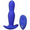 A-Play Expander Rechargeable Silicone Anal Plug with Remote Control - Blue