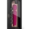 Lush Allana Velvet Rechargeable Silicone Wand Vibrator- Magenta/Rose Gold