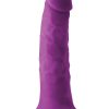 Colours Pleasures Silicone Vibrating Dildo 7in - Purple