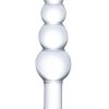 Glas Beaded Glass Butt Plug 7.25in - Clear
