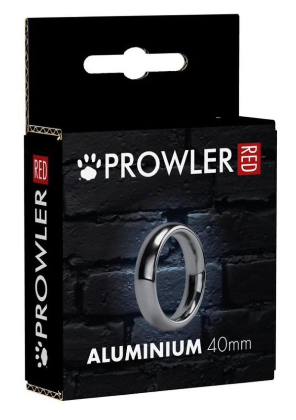 Prowler Red Aluminum Cock Ring 40mm - Silver