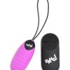 Bang! 28X Ribbed Rechargeable Silicone Egg with Remote Control - Purple