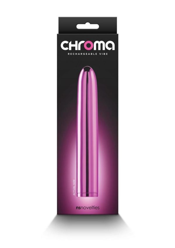 Chroma Classic Rechargeable Vibrator 7in - Pink