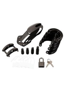 Acrylic See-thru Chastity Cage - Black