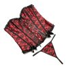 Master Series Scarlet Seduction Lace-up Corset and Thong - Large - Red/Black