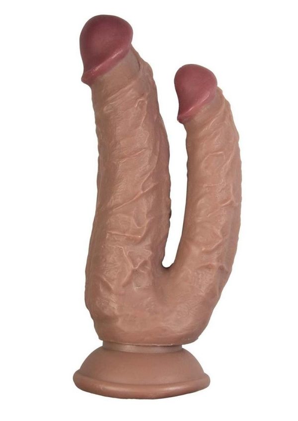 Hero The Ultra Double Dildo with Suction Cup - Chocolate