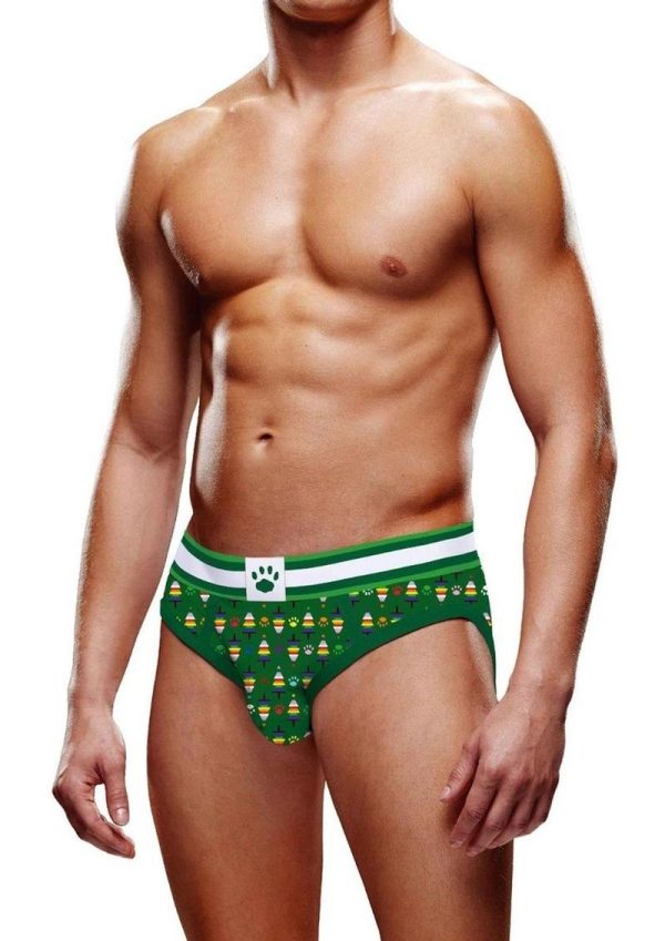 Prowler Fall/Winter 2022 Christmas Tree Brief - Large - Green/Rainbow