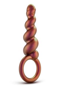 Anal Adventures Matrix Spiral Loop Silicone Plug - Copper