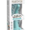 Dillio Platinum Curious Five Silicone Dildo 5in - Teal