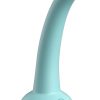 Dillio Platinum Curious Five Silicone Dildo 5in - Teal