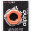 Alpha Liquid Silicone Sexagon Ring - Orange