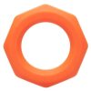 Alpha Liquid Silicone Sexagon Ring - Orange
