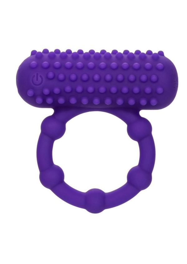 Silicone Rechargeable 5 Bead Maximus Couples Ring - Purple