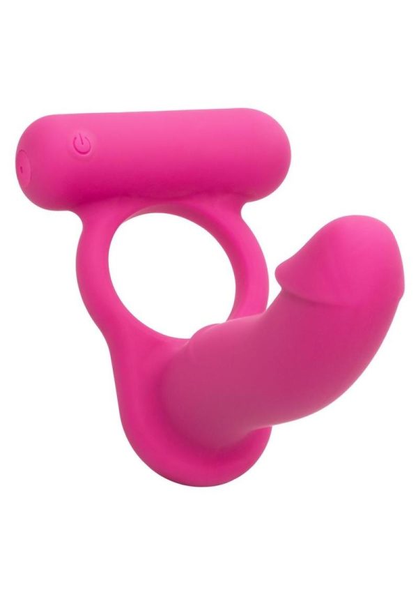 Silicone Rechargeable Double Diver Couples Ring - Pink