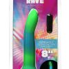Addiction Rave Silicone Glow In The Dark Dildo 8in - Blue/Green
