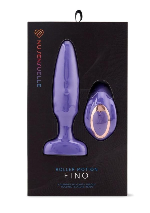 Nu Sensuelle Andii Fino Roller Motion Rechargeable Silicone Anal Plug with Remote Control - Ultra Violet