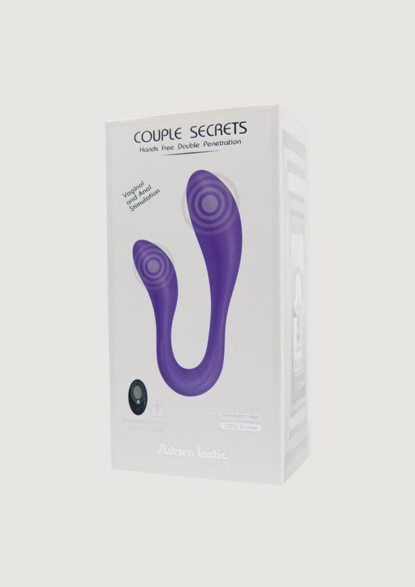 Couples Secrets 2 Silicone Vibrator with Remote Control - Purple