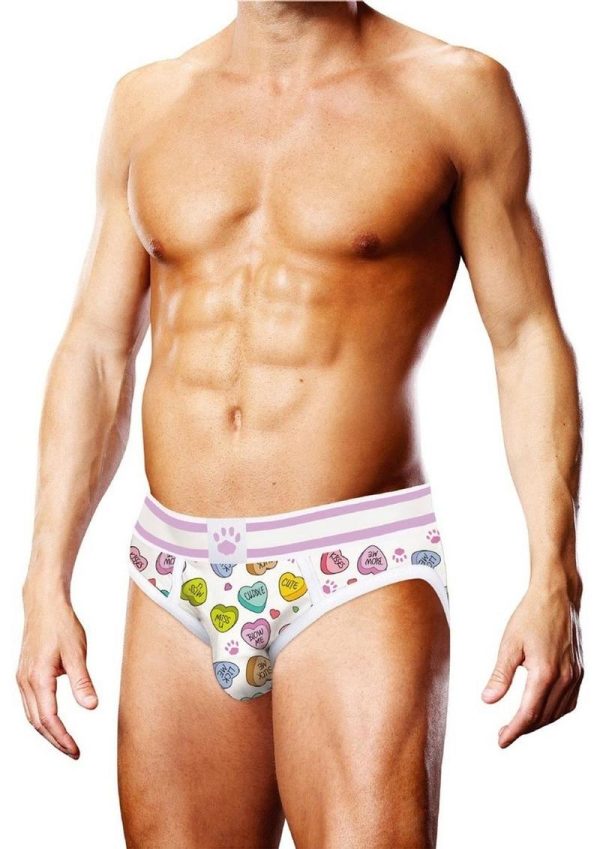 Prowler Candy Hearts Brief - XXLarge  - White