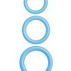 Enhancer Glow Rings Silicone Cockring - Blue