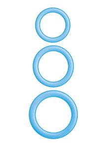 Enhancer Glow Rings Silicone Cockring - Blue