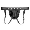 Prowler Red Leather Harness Jock - Medium - Black
