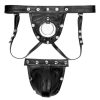 Prowler Red Leather Harness Jock - Medium - Black