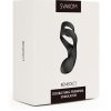Svakom Benedict Silicone Rechargeable Double Ring Perinium Stimulator Cock Ring - Black