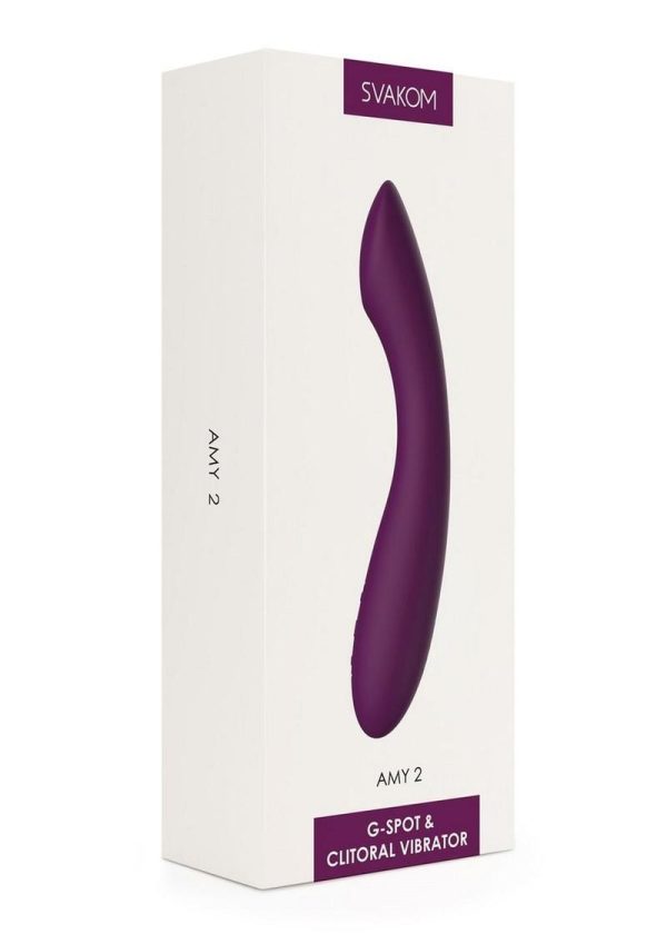 Svakom Amy 2 Rechargeable Silicone Vibrator - Violet