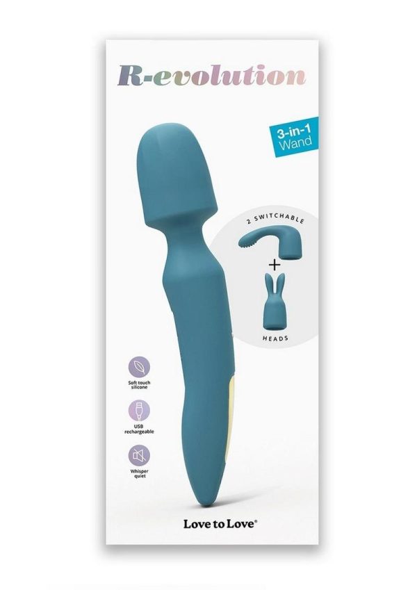 R-evolution Rechargeable Silicone Rabbit Vibrator - Teal Me