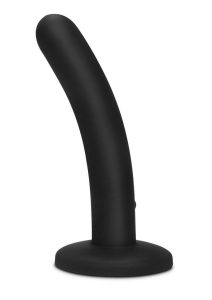 WhipSmart Rechargeable Silicone Slimline Dildo 5in - Black